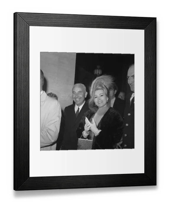 Framed Print : Zsa Zsa Gabor and Husband Framed Print : Zsa Zsa Gabor and Husband