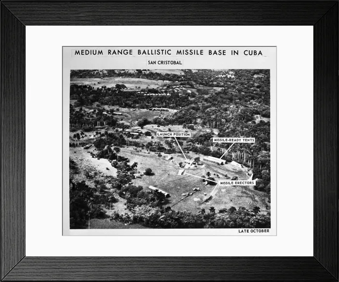 Framed Print : Aerial Reconnaissance Photo Showing Missile Site Framed Print : Aerial Reconnaissance Photo Showing Missile Site