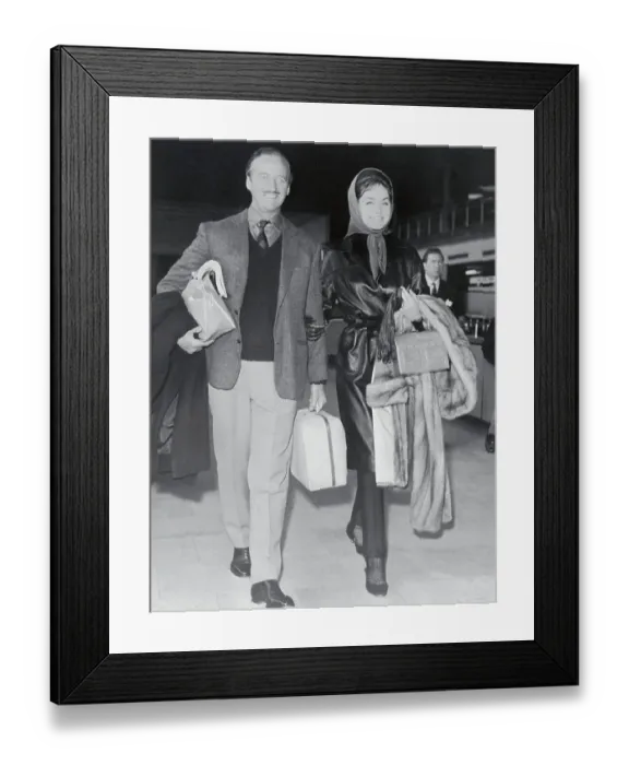 Framed Print : David Niven with His Wife Framed Print : David Niven with His Wife