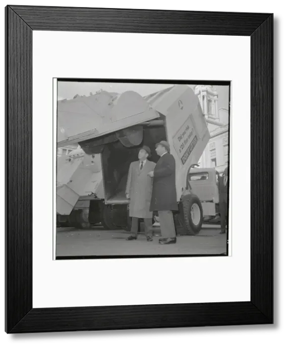 Framed Print : Robert Wagner and Frank Lucia Inspecting a Truck Framed Print : Robert Wagner and Frank Lucia Inspecting a Truck