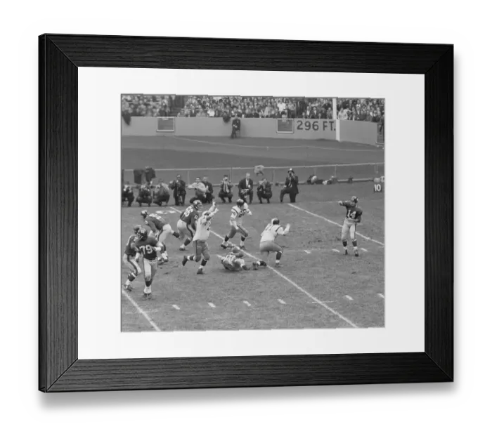 Framed Print : Y.A. Tittle During Game Against Redskins Framed Print : Y.A. Tittle During Game Against Redskins
