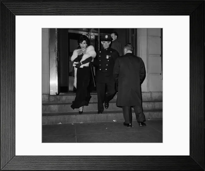 Framed Print : Policeman with Man in Drag Framed Print : Policeman with Man in Drag