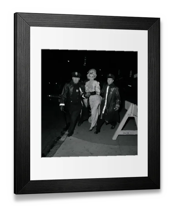 Framed Print : Policemen Arresting Transvestite Framed Print : Policemen Arresting Transvestite