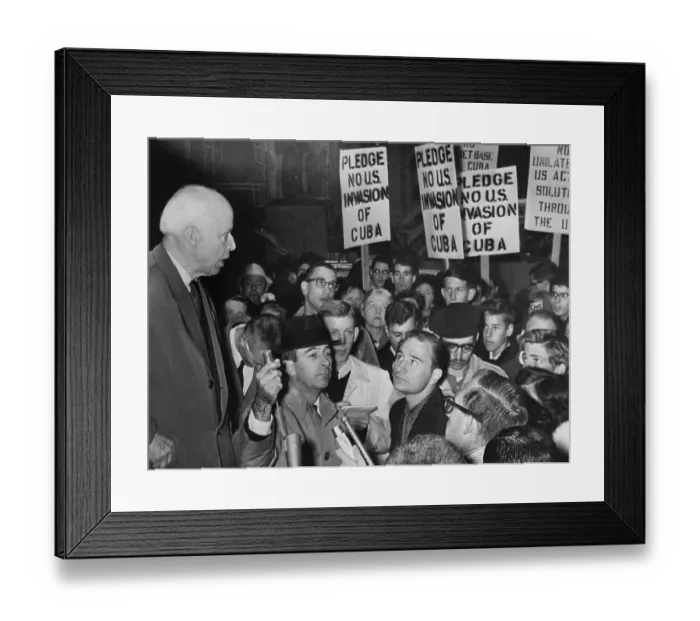 Framed Print : Norman Thomas Speaking to Crowd Framed Print : Norman Thomas Speaking to Crowd