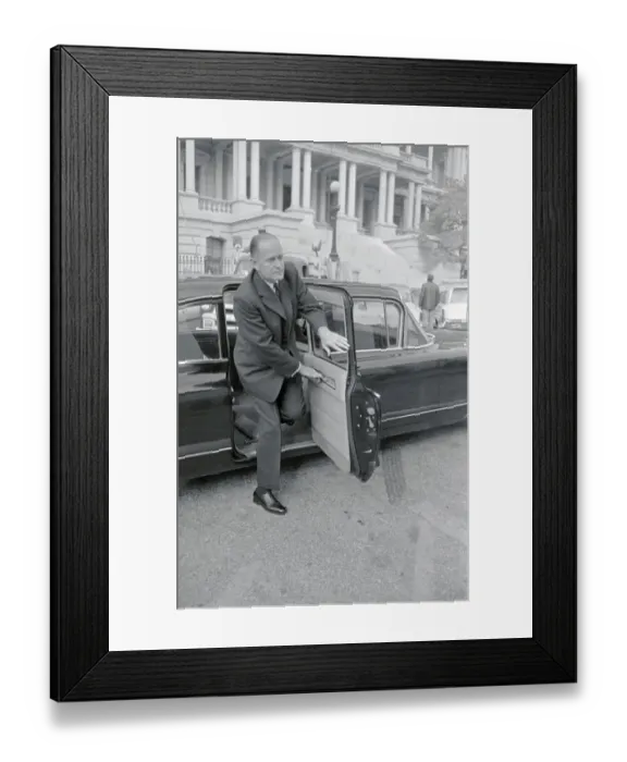 Framed Print : John McCone Getting out of Car