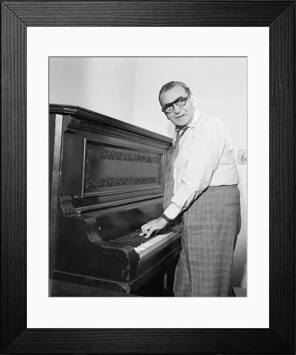 Framed Print : Irving Berlin Playing Piano Framed Print : Irving Berlin Playing Piano
