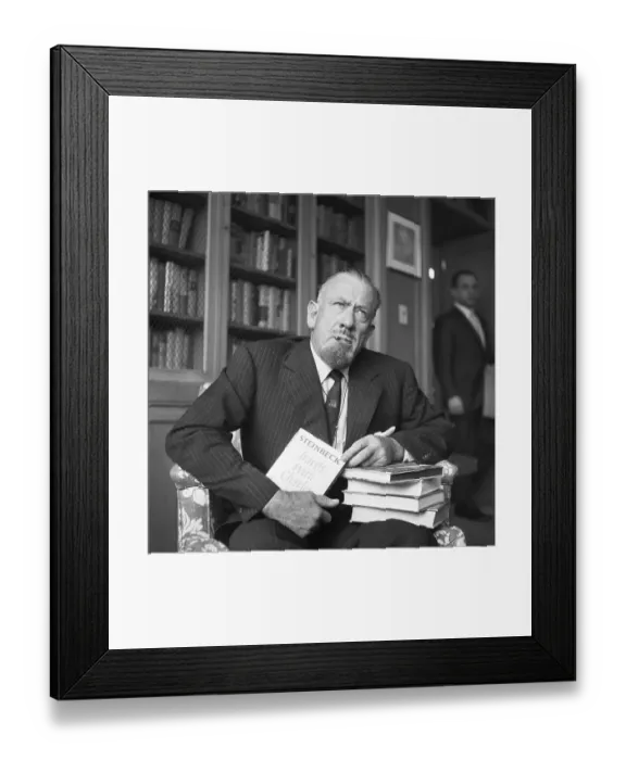 Framed Print : Nobel Prize Winner John Steinbeck at Press Conference Framed Print : Nobel Prize Winner John Steinbeck at Press Conference