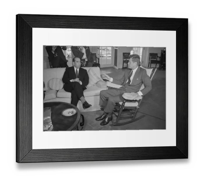 Framed Print : John Kennedy in Rocking Chair Framed Print : John Kennedy in Rocking Chair