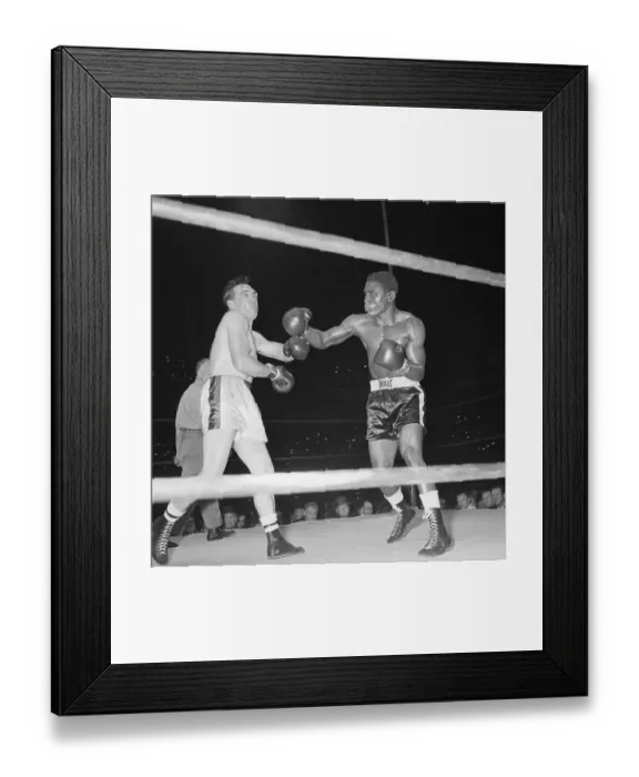 Framed Print : Gene Fullmer Grimaces Dick Tiger Punches Framed Print : Gene Fullmer Grimaces Dick Tiger Punches