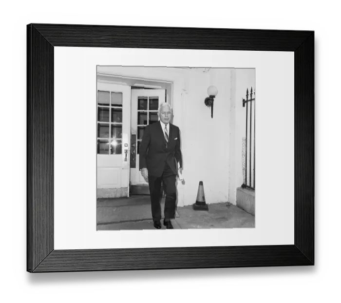 Framed Print : CIA Director John McCone Leaves White House Framed Print : CIA Director John McCone Leaves White House