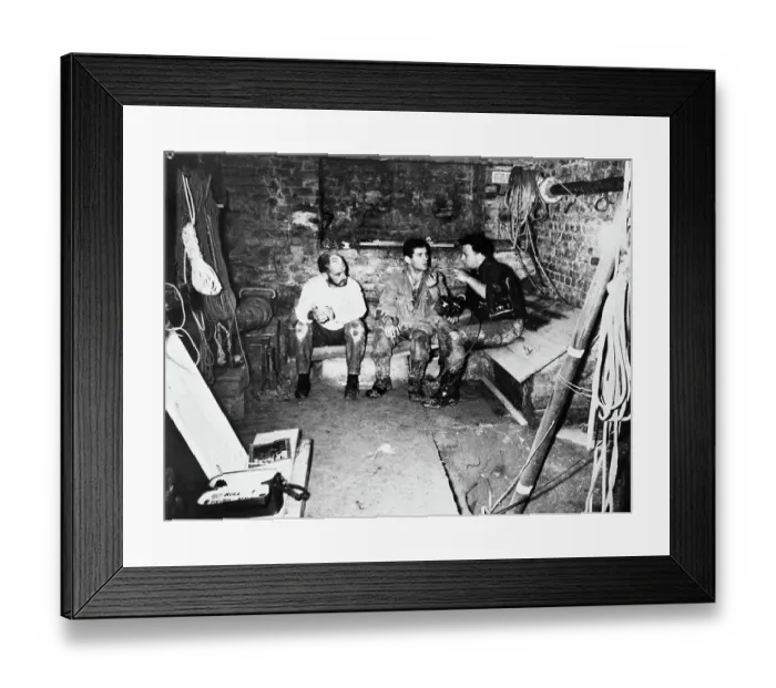 Framed Print : Student Discusses Tunnel From West to East Berlin with NBC Newsmen