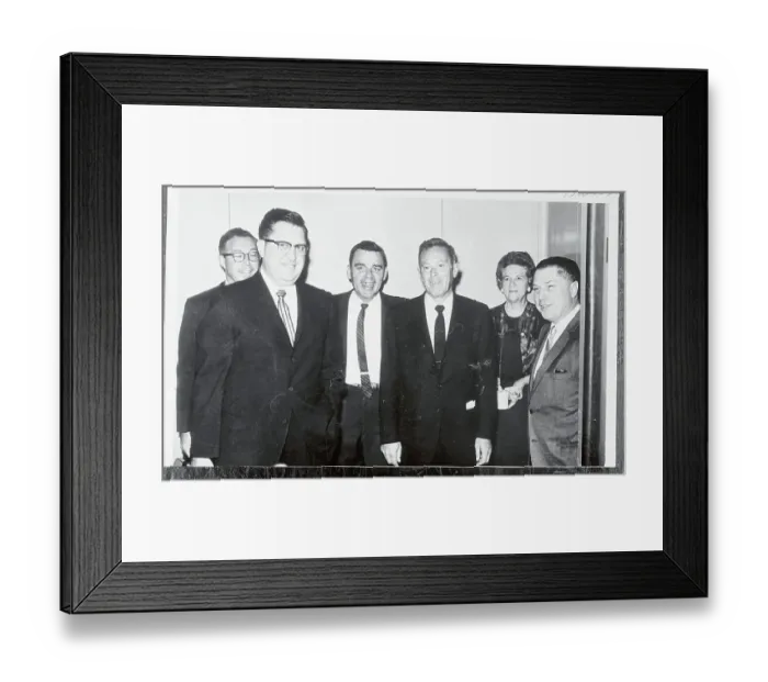 Framed Print : Jimmy Hoffa and Aides Arriving for Trial Framed Print : Jimmy Hoffa and Aides Arriving for Trial