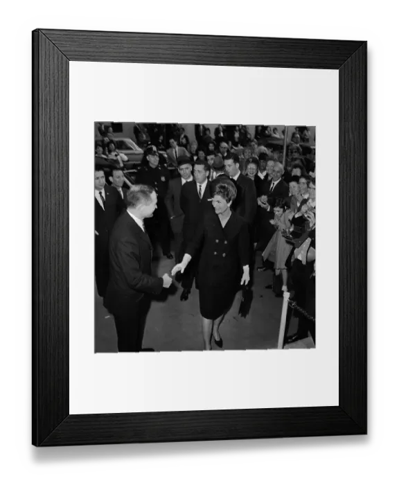 Framed Print : Jacqueline Kennedy Greeting James Hester