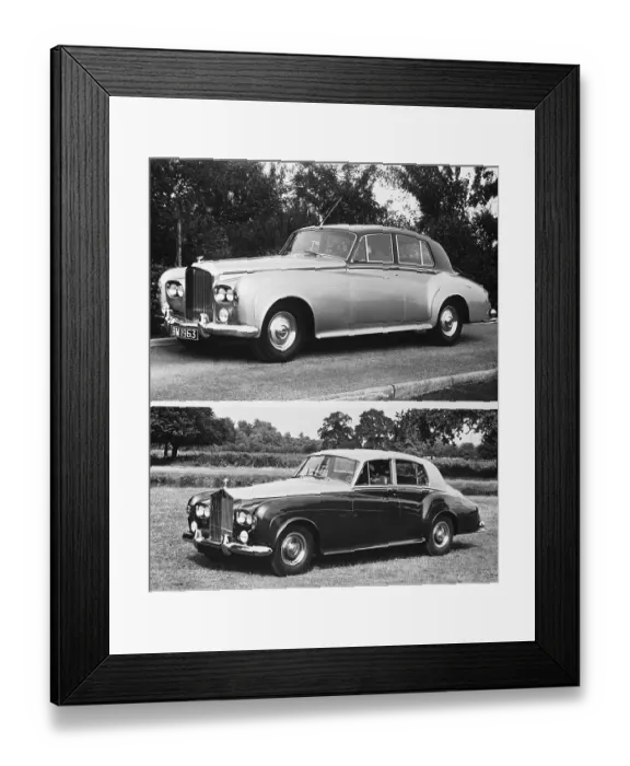 Framed Print : Bentley S3 and Rolls-Royce Silver Cloud III Sedans Framed Print : Bentley S3 and Rolls-Royce Silver Cloud III Sedans