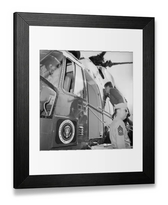 Framed Print : President John F. Kennedy Boarding Plane Framed Print : President John F. Kennedy Boarding Plane
