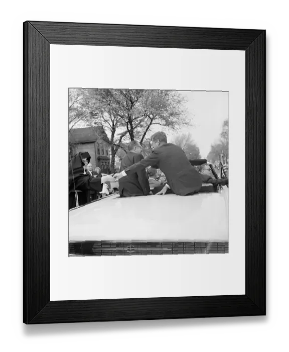 Framed Print : John Kennedy Shaking Hands with a Nun Framed Print : John Kennedy Shaking Hands with a Nun