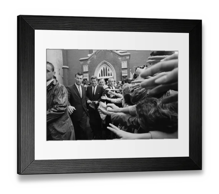 Framed Print : John Kennedy Leaving Church Framed Print : John Kennedy Leaving Church