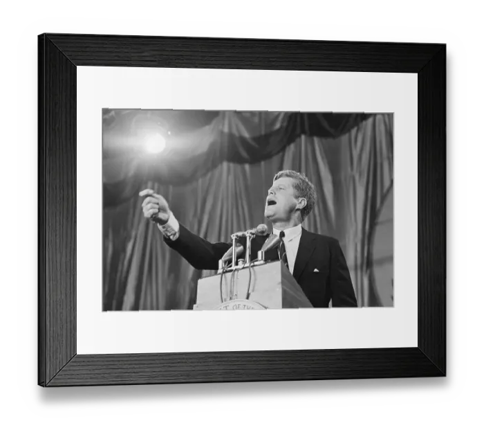 Framed Print : President Kennedy Speaking at Rally Framed Print : President Kennedy Speaking at Rally