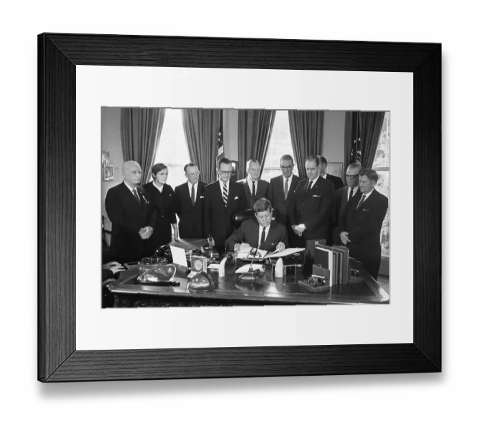 Framed Print : President Kennedy Signing Drug Legislation Framed Print : President Kennedy Signing Drug Legislation
