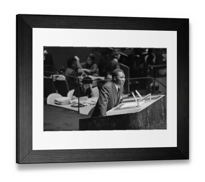 Framed Print : Sekou Torue Speaks At United Nations Meeting Framed Print : Sekou Torue Speaks At United Nations Meeting