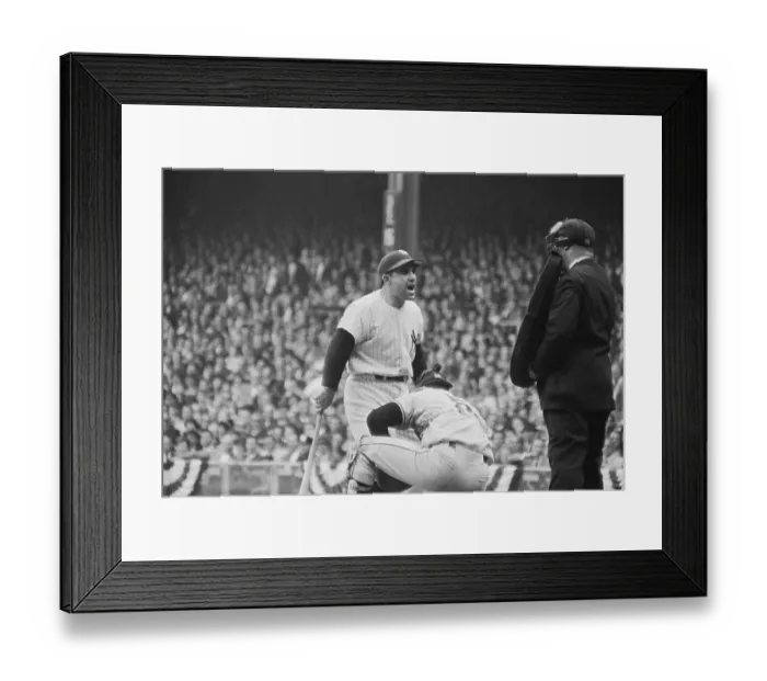 Framed Print : Yogi Berra Arguing with Umpire Framed Print : Yogi Berra Arguing with Umpire