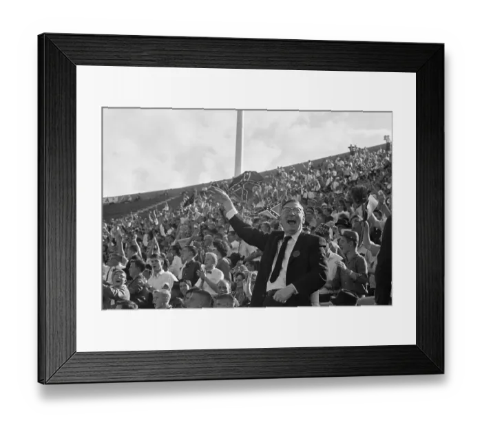 Framed Print : Ross Barnett Cheers Before South Flags Framed Print : Ross Barnett Cheers Before South Flags