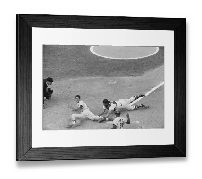 Framed Print : Julian Javier Tagged Out at Home Plate Framed Print : Julian Javier Tagged Out at Home Plate