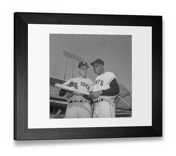 Framed Print : Willie Mays and Tom Tresh Examining Baseball Bats Framed Print : Willie Mays and Tom Tresh Examining Baseball Bats