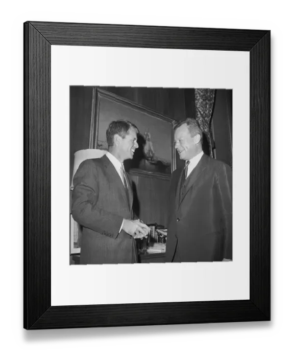 Framed Print : Willy Brandt and Robert F. Kennedy
