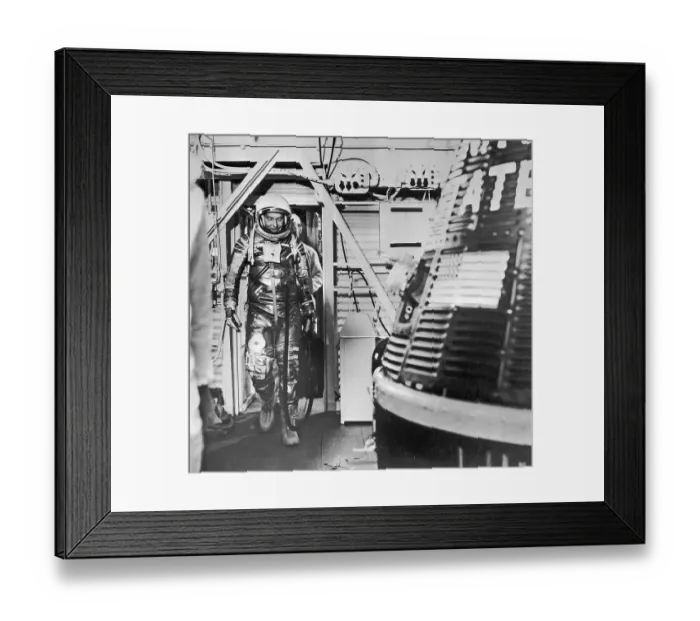 Framed Print : Walter Schirra In Spacesuit Walks Framed Print : Walter Schirra In Spacesuit Walks