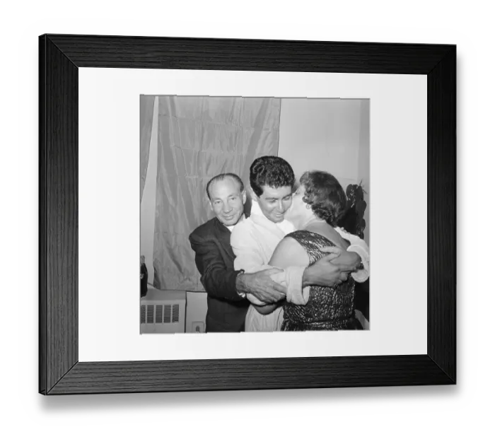 Framed Print : Eddie Fisher Embracing His Parents Framed Print : Eddie Fisher Embracing His Parents