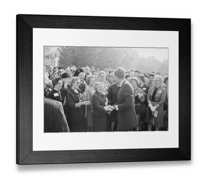 Framed Print : Bankers Welcomed by JFK Framed Print : Bankers Welcomed by JFK