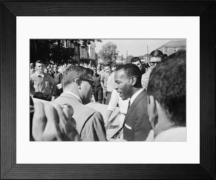 Framed Print : James Meredith Talking After First Class Framed Print : James Meredith Talking After First Class