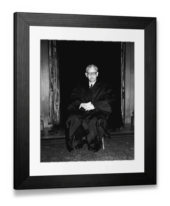 Framed Print : Arthur Goldberg Poses in Judicial Robes Framed Print : Arthur Goldberg Poses in Judicial Robes