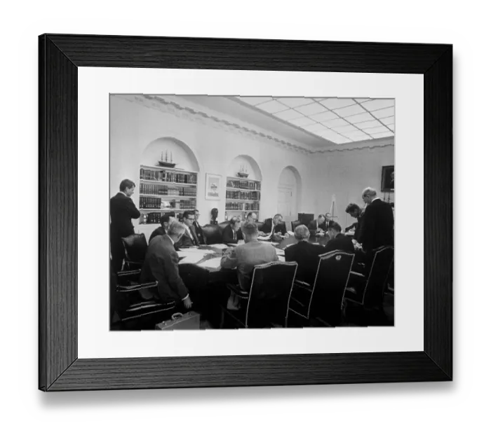 Framed Print : Meeting During the Cuban Crisis Framed Print : Meeting During the Cuban Crisis