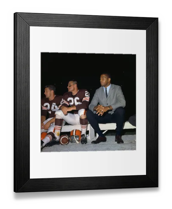 Framed Print : Ernie Davis Watching from the Bench Framed Print : Ernie Davis Watching from the Bench