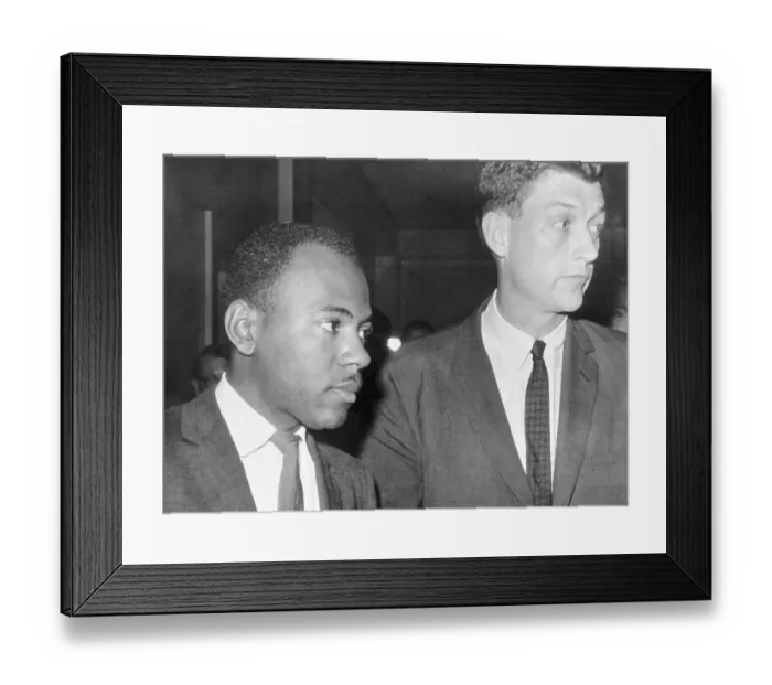 Framed Print : Civil Rights Activist James Meredith with Assistant Attorney General John Doar Framed Print : Civil Rights Activist James Meredith with Assistant Attorney General John Doar