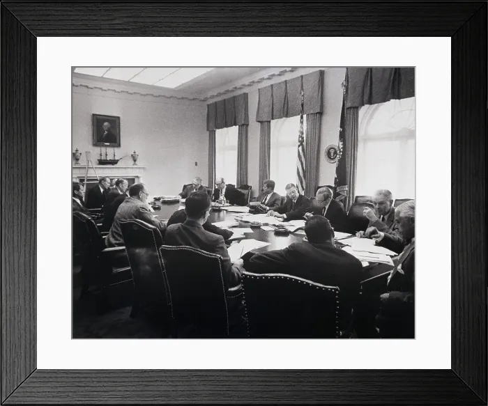 Framed Print : President Kennedy Meeting With Cabinet Officers Framed Print : President Kennedy Meeting With Cabinet Officers
