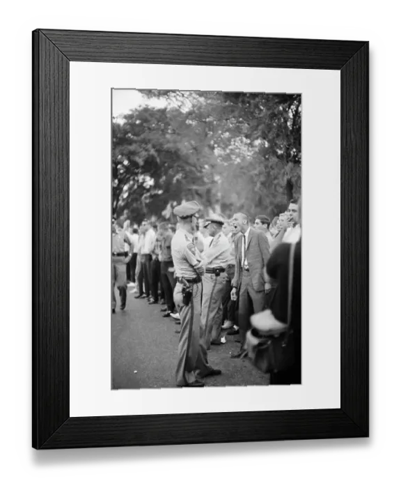 Framed Print : Student Insults Police During Riot Framed Print : Student Insults Police During Riot