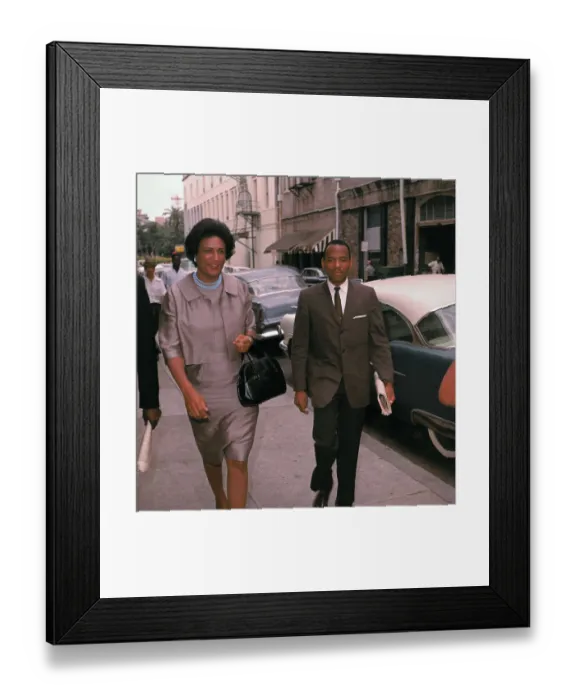 Framed Print : James Meredith and Constance Motley on the Street Framed Print : James Meredith and Constance Motley on the Street