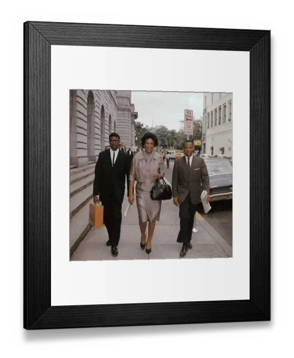 Framed Print : James Meredith Strolling with Supporters Framed Print : James Meredith Strolling with Supporters