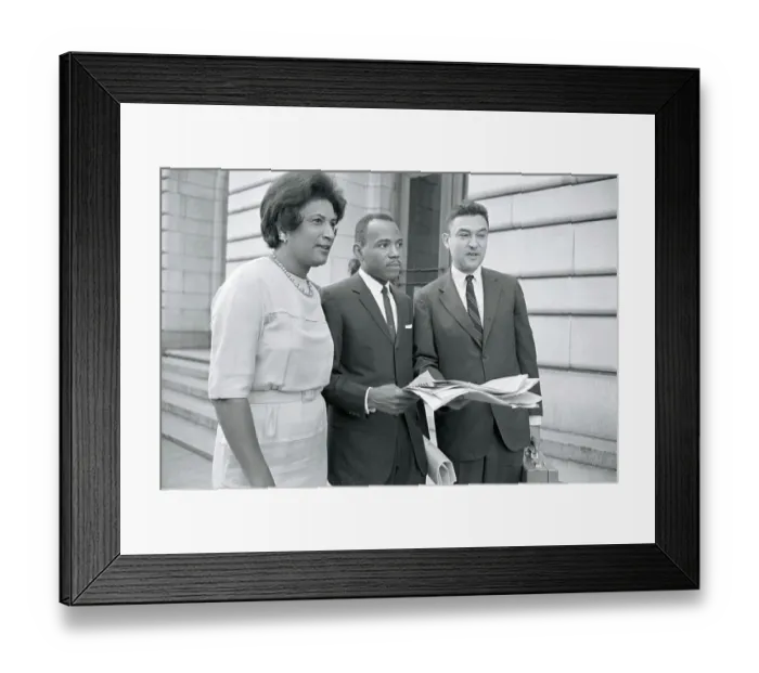 Framed Print : James Meredith with Constance Motley