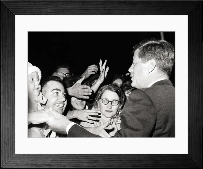 Framed Print : President Kennedy With Admirers Framed Print : President Kennedy With Admirers