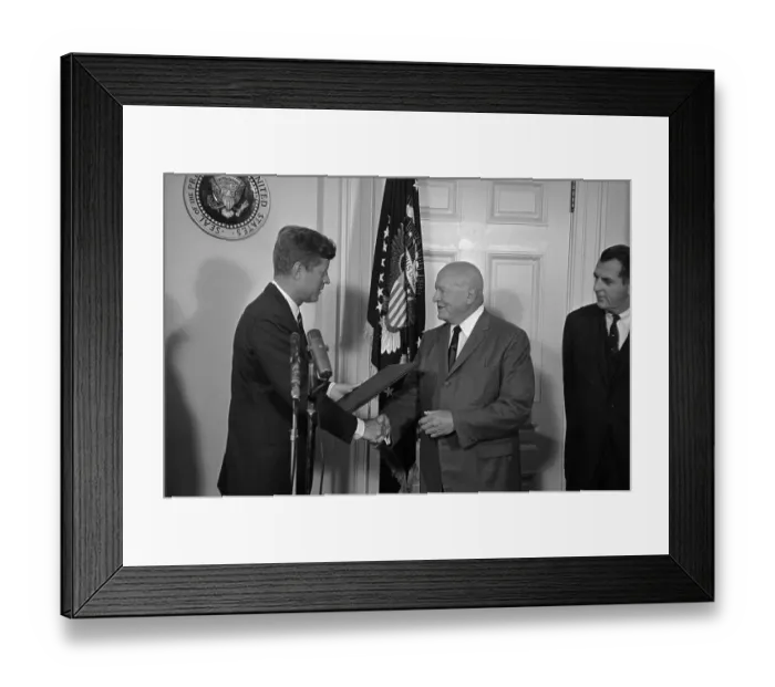 Framed Print : President Kennedy Rewarding H.J. Anslinger