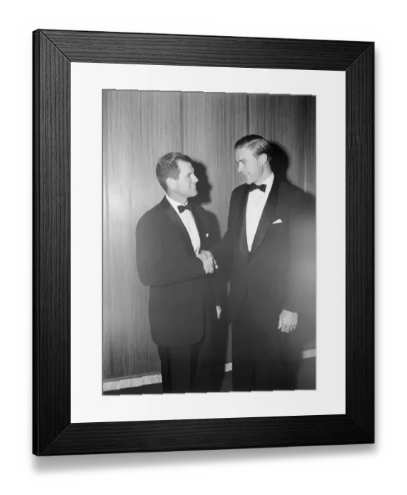 Framed Print : Edward Kennedy and George Lodge Shaking Hands Framed Print : Edward Kennedy and George Lodge Shaking Hands