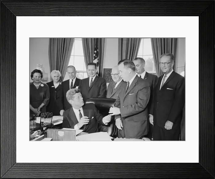 Framed Print : President Kennedy Signing Nuclear Power Plant Bill Framed Print : President Kennedy Signing Nuclear Power Plant Bill