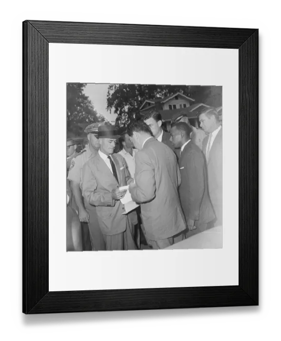 Framed Print : James Meredith Attempting to Register at University of Mississippi Framed Print : James Meredith Attempting to Register at University of Mississippi