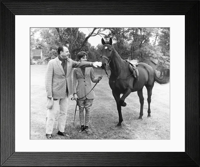 Framed Print : Jackie Kennedy and Mohammad Ayub Khan With Horse Framed Print : Jackie Kennedy and Mohammad Ayub Khan With Horse