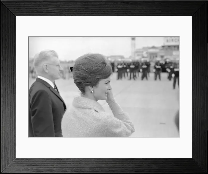 Framed Print : Close up Portrait of Jacqueline Kennedy Framed Print : Close up Portrait of Jacqueline Kennedy