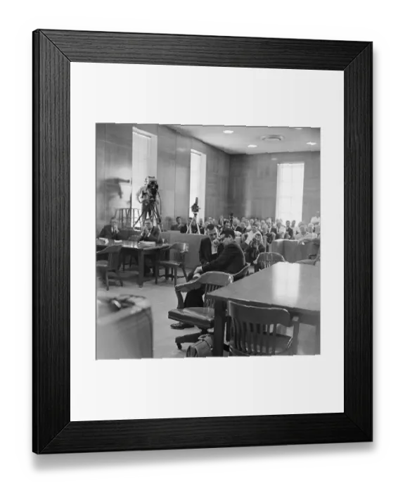 Framed Print : Billy Sol Estes in Courtroom